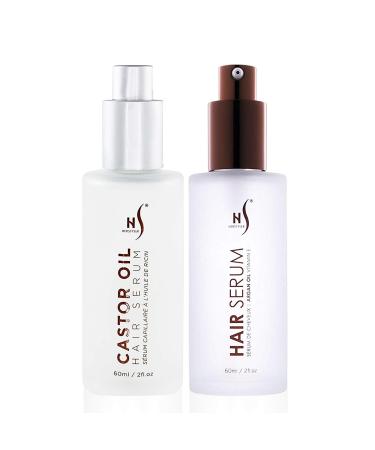 HerStyler Argan Oil Hair Serum and Castor Oil Hair Serum Bundle
