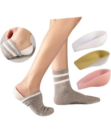 Translucent Heightening Insoles for Men & Women | Comfort Heel Cup Inserts & Shoe Pads | Clear Height Increase | 11x3.5cm - Buy Online on GoSupps.com
