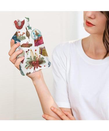 Christmas Hot Water Bottle with Plush Cover - Hand Warmer for Adults & Children | 26.5x15.3cm - Buy Online on GoSupps.com
