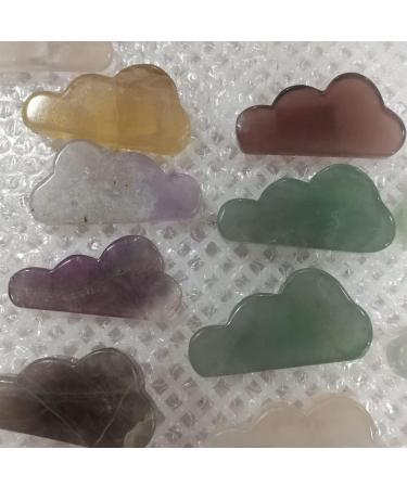 Home Decoration 1PC Natural Colorful Fluorite Cloud Hand Carved Palm Stone ReikiDecor Natural Quartz Crystals Stones ERTEYIN - Buy Online on GoSupps.com