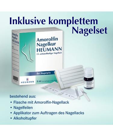 Amorolfin Nagelkur Heumann 5% Nail Polish - Effective Nail Fungus Treatment 5 ml (1 Pack) | International Shipping Available - Buy Online on GoSupps.com