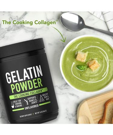 Buy Sports Research Unflavored Gelatin Powder - 16 oz (454g) for Healthy Recipes & Wellness - Buy Online on GoSupps.com