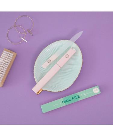 Malva Belle Crystal Glass Nail File - Long Lasting Double Sided Filing Tool for Natural Nails - Light Pink 3mm - Buy Online on GoSupps.com