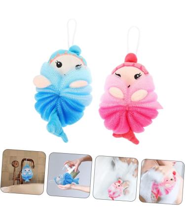 FRCOLOR 8 Pcs Mermaid Bath Loofahs - Exfoliating Mesh Puff & Body Scrubber for Kids - Ideal Shower & Bath Cleaning Sponge - Buy Online on GoSupps.com