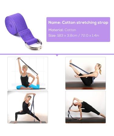 Lixada 5Pcs Yoga Equipment Set with Yoga Ball, Blocks, Stretching Strap for Exercise - Purple - Buy Online on GoSupps.com