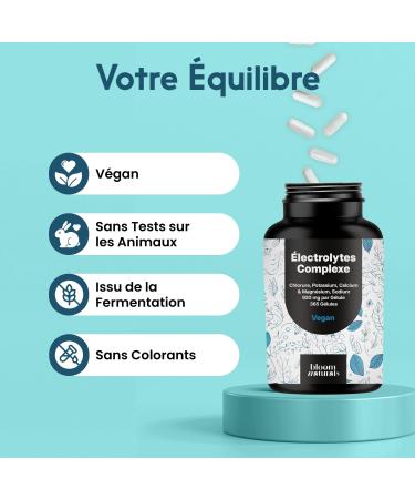 Electrolytes Hydratation Complexe - 365 G lules - Haute Biodisponibilit avec Chlorure Potassium Calcium Magnesium Sodium - Vegan et Produit en Allemagne - Electrolyte Supplement - Buy Online on GoSupps.com