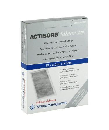 ACTISORB 220 Silver 6.5x9.5 cm sterile compresses 10 pcs