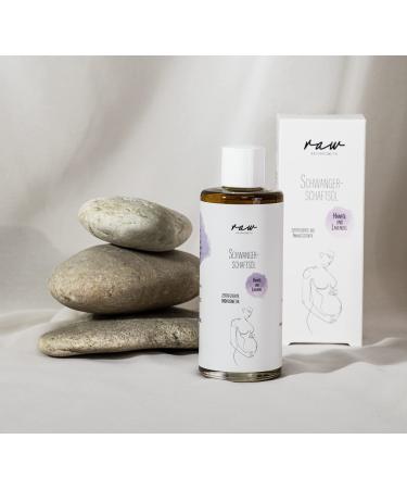 RAW Organic Pregnancy Oil with Lavender | Certified Climate-Neutral Body Oil for Stretch Mark Prevention & Relaxation - Buy Online on GoSupps.com