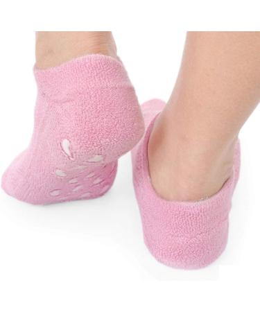 Moisturizing Gel Socks for Pedicure - Softens Feet & Relieves Pain - Unisex Pink - Buy Online on GoSupps.com