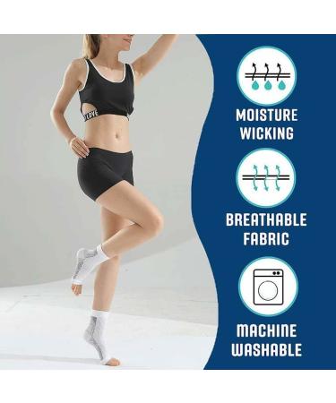 2 Pairs Compression Socks for Neuropathy Pain Relief - Ankle Support Foot Sleeves for Men & Women - L/XL Black - Buy Online on GoSupps.com
