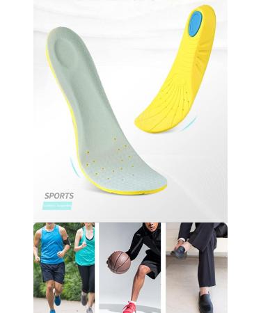 Memory Foam Shoe Insoles for Men, Women, and Kids | Arch Support, Cushion, Shock Absorption | Foot Pain Relief | L (Men's 8-12/ Women's 10-15) Light Blue - Buy Online on GoSupps.com