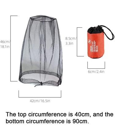 Midge Head Net Set with Storage Bag - Nylon Face Net for Outdoor Activities - Buy Online on GoSupps.com