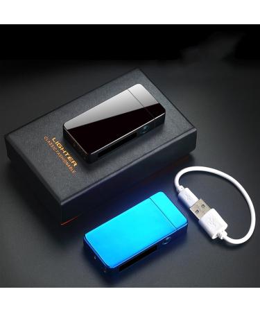 Smart Electric Lighter Arc Lighter USB Rechargeable Lighter Windproof Flameless Lighter Candle BBQ Fireworks Candles Camping Gifts for Men Husbands Fathe Plasma Double Arc Lighter For Bonfire White - Buy Online on GoSupps.com