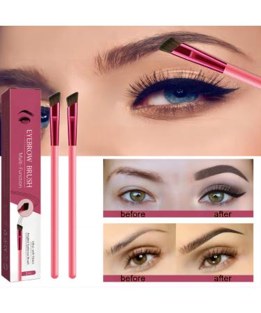 4 PCS 4D Hair Stroke Brow Stamp & Brush Set - Multifunction Ultra-thin Angled Eyebrow Makeup Brushes - Buy Online on GoSupps.com