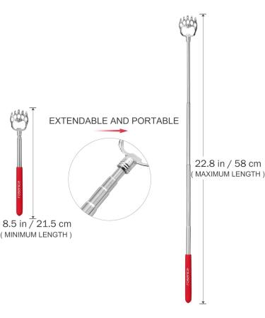 Rosenice Telescopic Back Scratcher 5 Pack - Portable Extendable Bear Claws for Ultimate Relief | International Shipping Available - Buy Online on GoSupps.com
