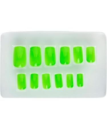 Artificial Neon Green Nails - Airbrush Fake Nails for Women | 80s Carnival Costume Accessories - Buy Online on GoSupps.com