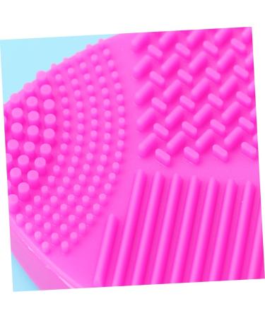 Cabilock Silicone Tool Brush Cleaner Mat Brush Cleaning Pad Brush Washing Mat Makeup Brush Cleaning Tool Heart-shaped Cleaning Supplies 8X8.5cm Rosy - Buy Online on GoSupps.com