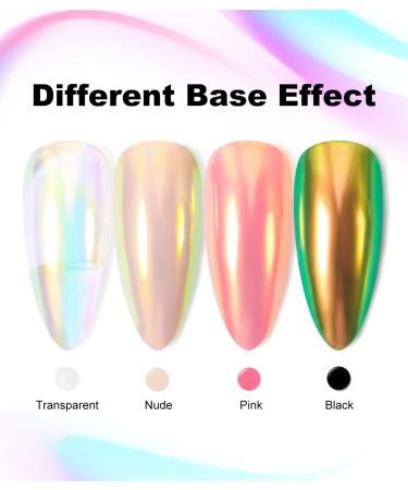 Dijit Liquid Chrome Nail Powder: Mermaid Iridescent Pearl Glitter- Magic Mirror Effect Pigment for DIY Manicure - TC01 - Buy Online on GoSupps.com