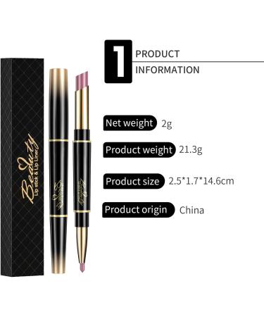 ChaneeHann 2-in-1 Lipstick & Liner Set - Rose Red Matte Waterproof Lip Liner and Lipstick Duo for Girls - Buy Online on GoSupps.com
