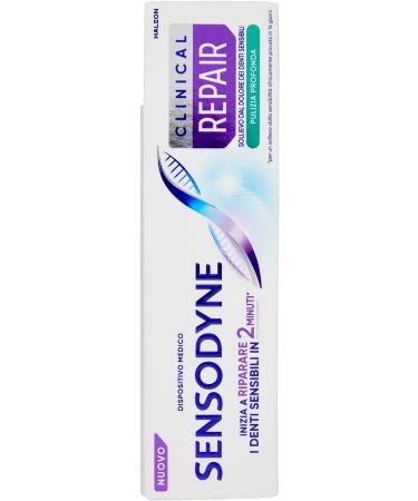  Sensodyne Sensodyne Clinical Repair Deep Clean Toothpaste for sensitive teeth starts repairing sensitive teeth in 2 minutes* 75 ml - Buy Online on GoSupps.com