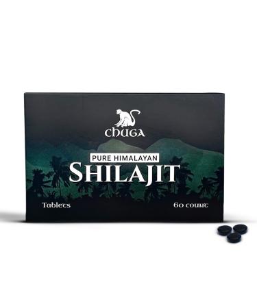 Chuga Pure Himalayan Shilajit Tablets for Men & Women | Organic Shilajit Harvested 16 000 Feet | Lab Tested in USA 75+ Fulvic Acid Grade A Immune Booster Shilajit Tablets 60 Servings (1) Shilajit 60 Tablets - 1 Pack