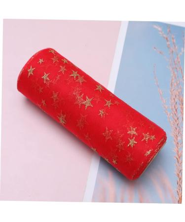 SHINEOFI Roll Black Yarn Wedding Organza Fabric Glitter Fabric Mesh Ribbon Tutu Spool United States Soft 15c Red 900X15CM - Buy Online on GoSupps.com