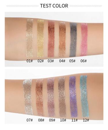 GL-TURELIFES Glitter Lide Starine Mermaid Eyeshadow - Long-Lasting Waterproof Sparkling Makeup in Earth Color #8 - Perfect for International Shipping - Buy Online on GoSupps.com