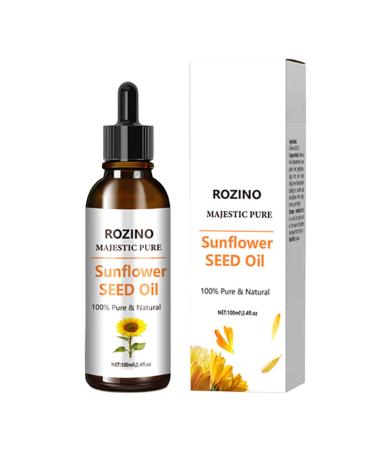 Essential sunflower oil |Aromatherapy carrier oil 3.5 ounces- moisturizing body and hair oil skin care for men and women body massage aromatherapy oil for dry visa blur
