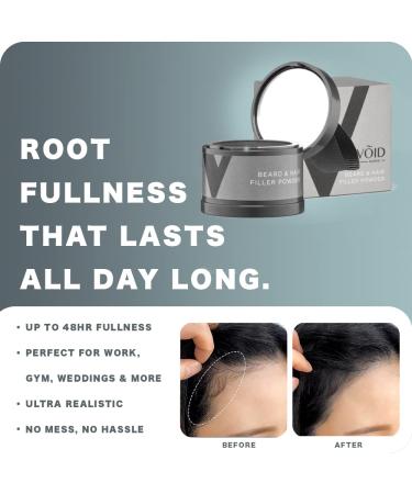 Hairline Powder (Black) - Instant Hair Concealer for Root Cover Bald Spot & Beard Filler | 48Hr Water-Resistant Solution - Buy Online on GoSupps.com