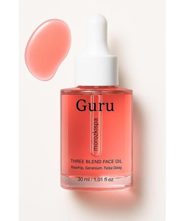 MOROZKISPA Guru Face Oil (Oils Rosehip Geranium False Daisy) reducing wrinkles scars antioxidant protection vitamin C Non-comedogenic Moisturizing Facial Oil Vegan all skin types 30ml