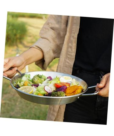 OUNONA 2 Pcs Amphora Pan Copper Frying Pan Barbecue Nonstick Frying Pan Low-Edge Pan Camping Cooking Pot Pan for Camping BBQ Grilling Camping Pans Kettle Outdoor Stainless Steel 25x25cmx2pcs - Buy Online on GoSupps.com