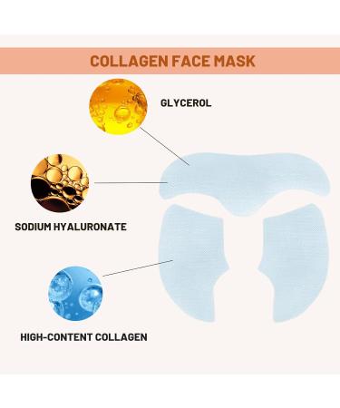 Collagen Forehead Patches For Wrinkles Hydrolyzed Collagen Face Tape Wrinkle Facial Patches To Help Reduce The Appearance Of Frown Lines Crow S Feet Smile Lines Forehead & Cheek Face Mask - Buy Online on GoSupps.com