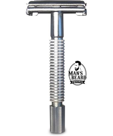 Shop Mans Beard: Premium Stainless Steel Butterfly Razor with Stand - Perfect for a Precision Shave! - Buy Online on GoSupps.com