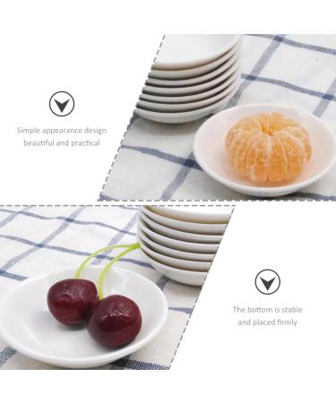 Zerodeko 6pcs Ceramic Saucer Sauce Storage Container Snack Bowl Japanese Soy Sauce 5inch Round Plate Pinch Prep Bowls Ketchup Seasoning Small Dipping Snack Plate Ceramics White re-usable - Buy Online on GoSupps.com