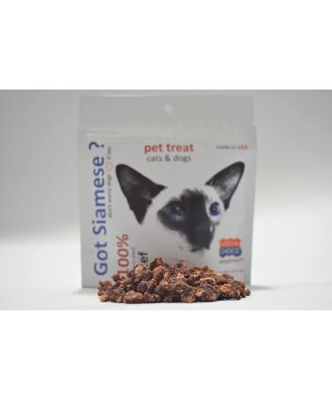 Siamese Pet Treat: 100% Dehydrated Beef for Cats & Dogs - USDA Choice Grade - 0.995oz - Buy Online on GoSupps.com