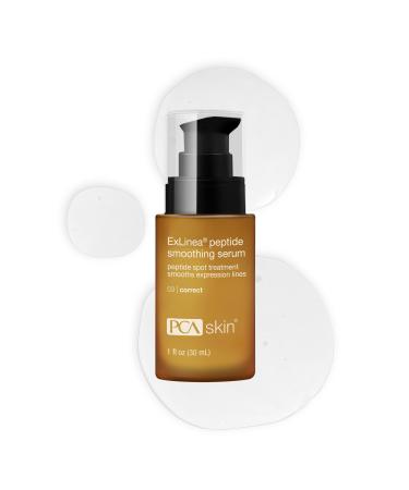 PCA SKIN ExLinea Peptide Smoothing Face Serum Spot Treatment Serum for Fine Lines and Wrinkles Firms and Strengthens Aging Skin Formulated with Squalene and Hyaluronic Acid 1.0 oz Pump 1 Fl Oz (Pack of 1)