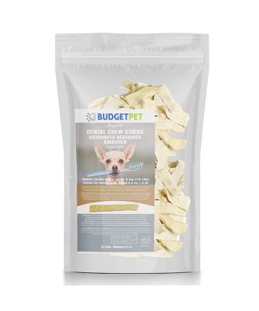 Budget Pet Enzymatic Dental Wafers for Small Breeds - Prevents Plaque and Tartar - Antiseptic Reduces Bacteria - Made from Select Beefhide - Improves Hygiene Oral of Your Dog.