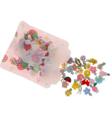 NASAMA Handmade Hair Clips for Girls - Mixed Cartoon Fruit Animal Flower Design - 30-70 Pieces Hair Barrettes for Kids, Teens, Women - Buy Online on GoSupps.com