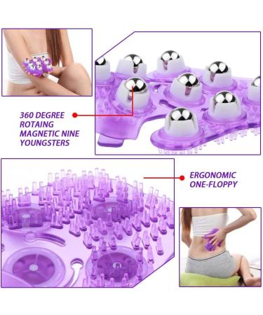 MagiDeal 6x Massage Gloves with 9 Rotating Balls - Full Body Massager for Ultimate Relaxation | International Shipping Available - Buy Online on GoSupps.com