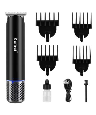 KEMEI Black Hair Clippers for Men Professional Barber Clippers Electric Cordless Clippers for Hair Cutting USB Rechargeable Wireless Haircut Clippers km-827