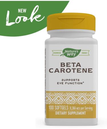Nature's Way Beta Carotene 8336 mcg - 100 Softgels | Antioxidant Supplement for Healthy Vision & Skin - Buy Online on GoSupps.com