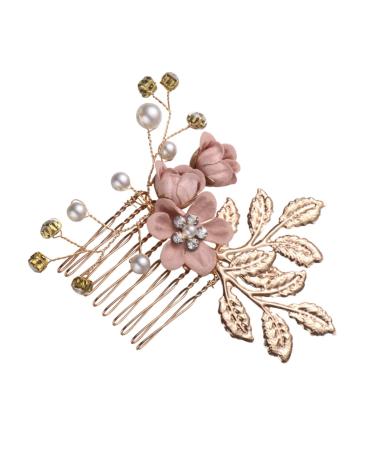 MAGICLULU Rhinestone Comb Hair Comb for Bride Rhinestone Hair Comb Bride Comb Pearl Hair Comb Wedding Hair Comb