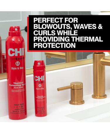 CHI 44 Iron Guard Style & Stay Firm Hold Protecting Spray Heat Protectant & Hairspray For A Long-Lasting Hold Sulfate & Paraben-Free 2.6 Oz 2.6 Ounce (Pack of 1) - Buy Online on GoSupps.com
