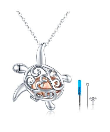 Urn pendants urn chain for ash 925 sterling syllable roses dragonfly cartring moonstone heart urn pendant memorial jewelry for women mom papa women ... turtle
