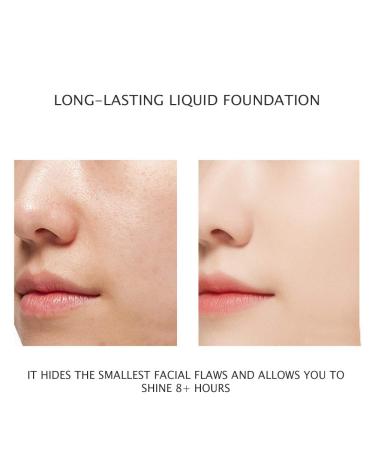 VENZEN Thin Light Concealer Liquid Foundation - Waterproof Moisturizing Long-Lasting in #02 Ivory | Soft Texture & Delicate Colors - 1 Count - Buy Online on GoSupps.com