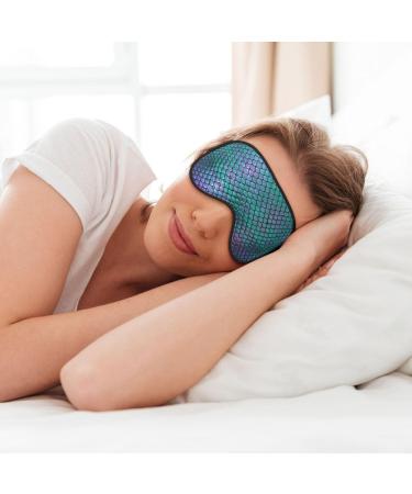 Buy Mermaid Teal Fish Print Unisex Sleep Mask | Double-Sided Eye Mask for Sound Sleep & Skin Care | International Shipping - Buy Online on GoSupps.com