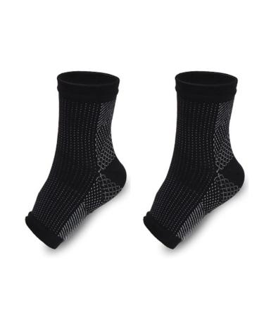 Rosixehird 1 pair of plantar fasciitis socks foot compression socks compression stockings ankle socks sport compression stockings Achilles tendon bandage for more comfort black black s