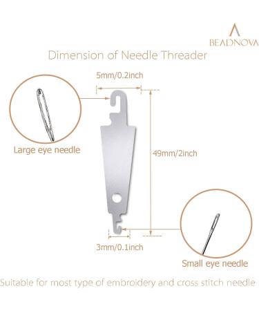 BEADNOVA 20pcs Stainless Steel Needle Threaders for Hand Sewing - Sewing Tool for Large Eye Needles, Cross Stitch, Embroidery, Knitting, Quilting - Buy Online on GoSupps.com