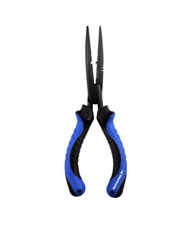 KastKing Intimidator Fishing Pliers, Corrosion Resistant Polymer Coated Fishing Tools, Tungsten Carbide Cutters, Saltwater Resistant Fishing Gear D:7" Straight Nose
