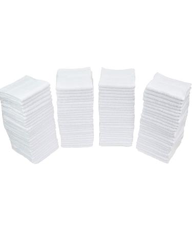 Simpli-Magic 79078 Cotton Washcloths, Pack of 24, 12 x 12, White 79078 12" x 12"